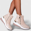 Penelope | Women's Orthopedic Wedge Ankle Boots Arch-Support Side-Zip Sneaker Booties