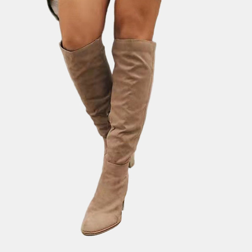 Scarlett | Women's Over-the-Knee Block-Heel Slouchy Ankle Boots