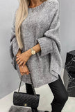 Charlotte | Women's Oversized Batwing Sleeve Knit Sweater Pullover with Crew-Neck for Everyday
