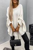 Charlotte | Women's Oversized Batwing Sleeve Knit Sweater Pullover with Crew-Neck for Everyday