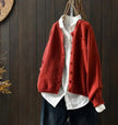Isabella | Women's Oversized Button-Up Knit Cardigan Sweater with Elegant for Layering