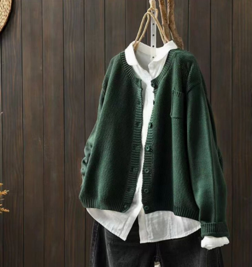 Isabella | Women's Oversized Button-Up Knit Cardigan Sweater with Elegant for Layering