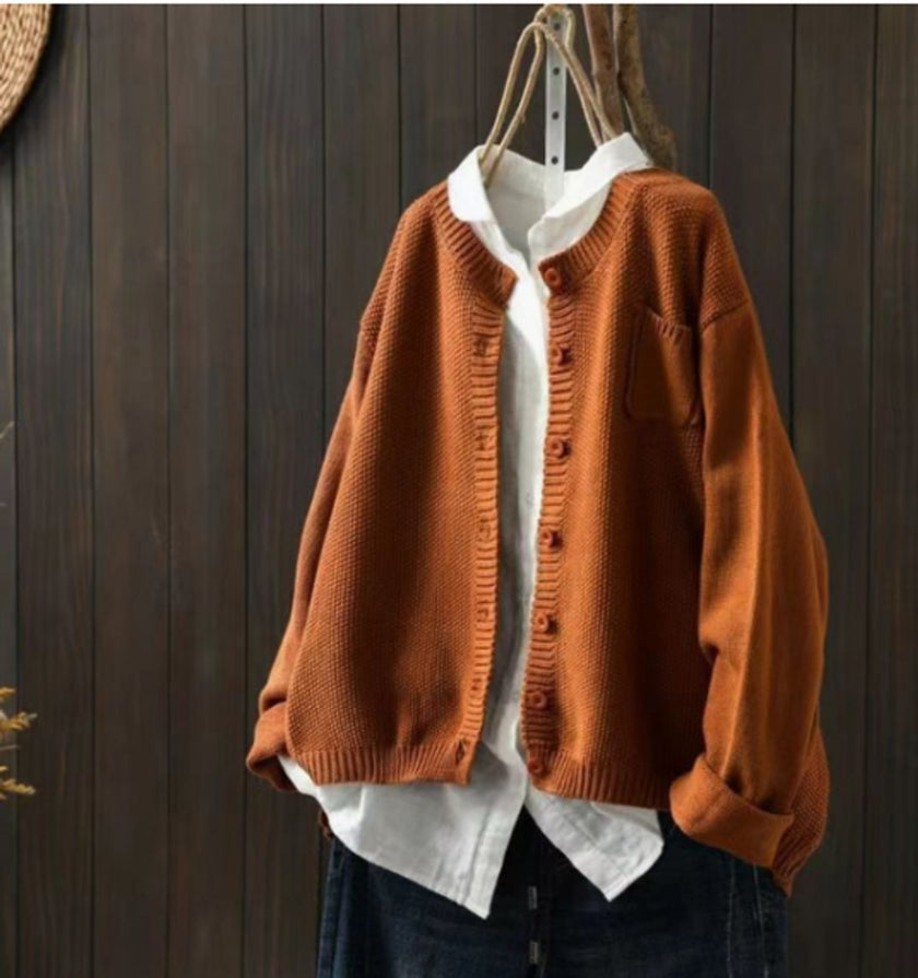 Isabella | Women's Oversized Button-Up Knit Cardigan Sweater with Elegant for Layering