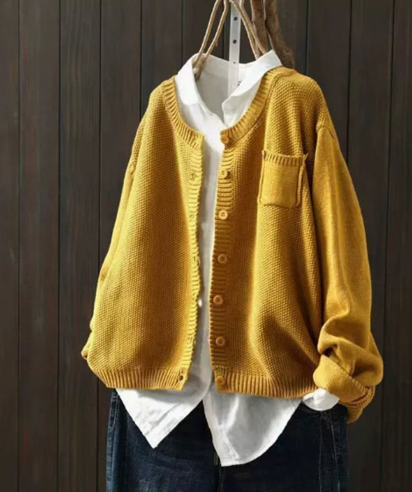 Isabella | Women's Oversized Button-Up Knit Cardigan Sweater with Elegant for Layering