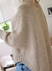 Mia | Women's Oversized Cable Knit High-Neck Pullover Sweater with Turtleneck for Everyday