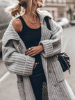 Anouk | Women's Oversized Lapel Longline Chunky-Knit Cardigan
