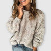 Suze | Women's Oversized Chunky Knit Mock-Neck Pullover Sweater with Balloon-Sleeve for Autumn