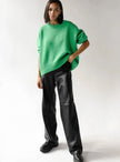 Marit | Women's Oversized Crew-Neck Long-Sleeve Light Knit Sweater with Ribbed for Everyday