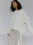 Marit | Women's Oversized Crew-Neck Long-Sleeve Light Knit Sweater with Ribbed for Everyday