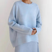Marit | Women's Oversized Crew-Neck Long-Sleeve Light Knit Sweater with Ribbed for Everyday