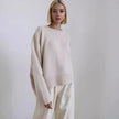 Marit | Women's Oversized Crew-Neck Long-Sleeve Light Knit Sweater with Ribbed for Everyday