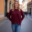 Marit | Women's Oversized Crew-Neck Long-Sleeve Light Knit Sweater with Ribbed for Everyday