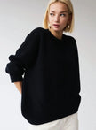 Marit | Women's Oversized Crew-Neck Long-Sleeve Light Knit Sweater with Ribbed for Everyday