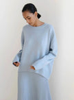 Marit | Women's Oversized Crew-Neck Long-Sleeve Light Knit Sweater with Ribbed for Everyday