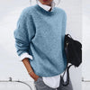 Charlotte | Women's Oversized Crew Neck Cozy Knit Sweater with Ribbed for Layering
