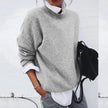 Charlotte | Women's Oversized Crew Neck Cozy Knit Sweater with Ribbed for Layering