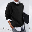 Charlotte | Women's Oversized Crew Neck Cozy Knit Sweater with Ribbed for Layering