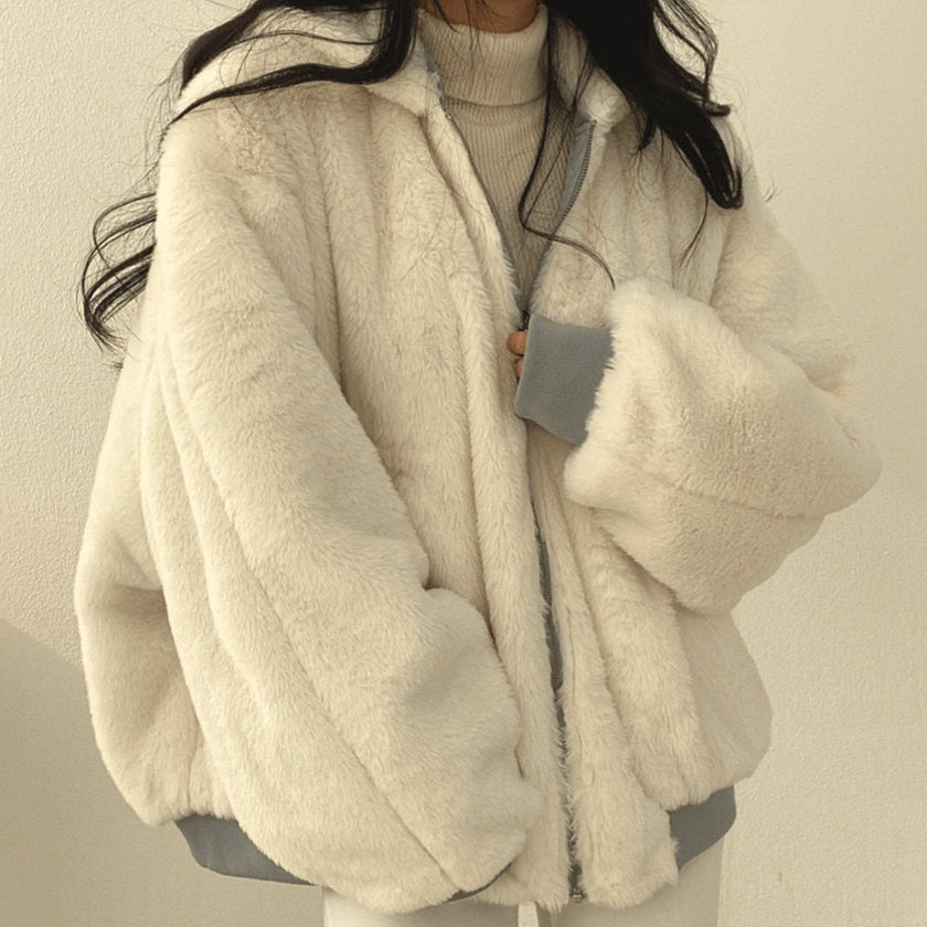 Elke | Women's Oversized Zip-Up Fleece Jacket
