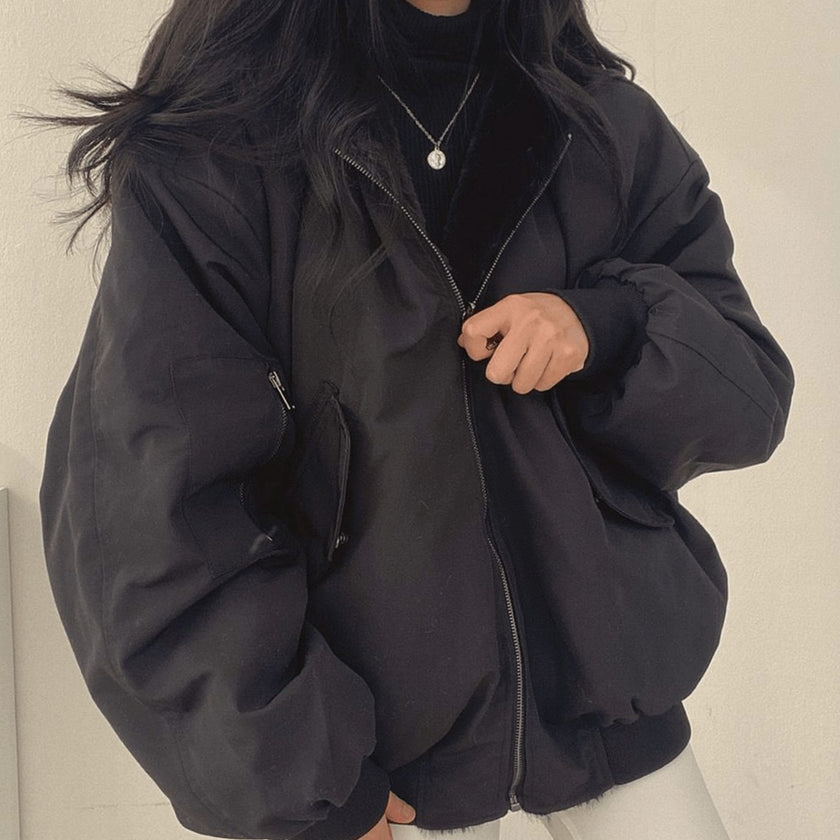 Elke | Women's Oversized Zip-Up Fleece Jacket