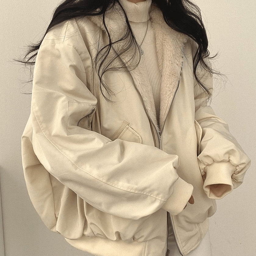 Elke | Women's Oversized Zip-Up Fleece Jacket