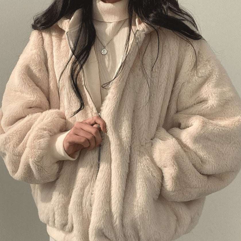 Elke | Women's Oversized Zip-Up Fleece Jacket