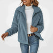 Olivia | Women's Oversized Fluffy Zip-Up Sherpa Cardigan Jacket with Checked for Winter