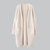 Olivia | Women's Oversized Long Open-Front Knit Cardigan with Cashmere for Layering