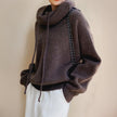 Evi | Women's Oversized Merino Wool Hooded Turtleneck Sweater with Chunky Knit for Everyday