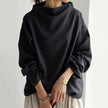 Camila | Women's Oversized Mock-Neck Relaxed Knit Sweater Top with Longline for Layering