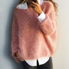 Layla | Women's Oversized Mohair Blend Cosy Knit Sweater with Wrap for Layering