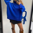 Luna | Women's Oversized Ribbed-Trim Knit Turtleneck Sweater with Slim-Fit for Everyday