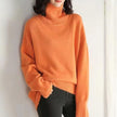 Luna | Women's Oversized Ribbed-Trim Knit Turtleneck Sweater with Slim-Fit for Everyday