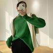 Luna | Women's Oversized Ribbed-Trim Knit Turtleneck Sweater with Slim-Fit for Everyday