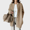 Hazel | Women's Oversized Snap-Button Knit Cardigan with Cashmere Longline for Everyday