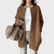 Hazel | Women's Oversized Snap-Button Knit Cardigan with Cashmere Longline for Everyday