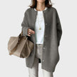 Hazel | Women's Oversized Snap-Button Knit Cardigan with Cashmere Longline for Everyday