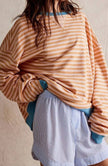 Enya | Women's Oversized Striped Crewneck Jumper Casual Pullover Sweater with Crew-Neck for Winter