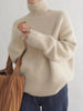 Scarlett | Women's Oversized Turtleneck Cashmere Knit Sweater with Roll-Neck for Autumn