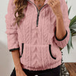 Penelope | Women's Plush Half-Zip Kangaroo Pocket Pullover Sweater with Fleece for Layering