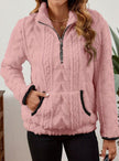 Penelope | Women's Plush Half-Zip Kangaroo Pocket Pullover Sweater with Fleece for Layering