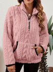 Penelope | Women's Plush Half-Zip Kangaroo Pocket Pullover Sweater with Fleece for Layering