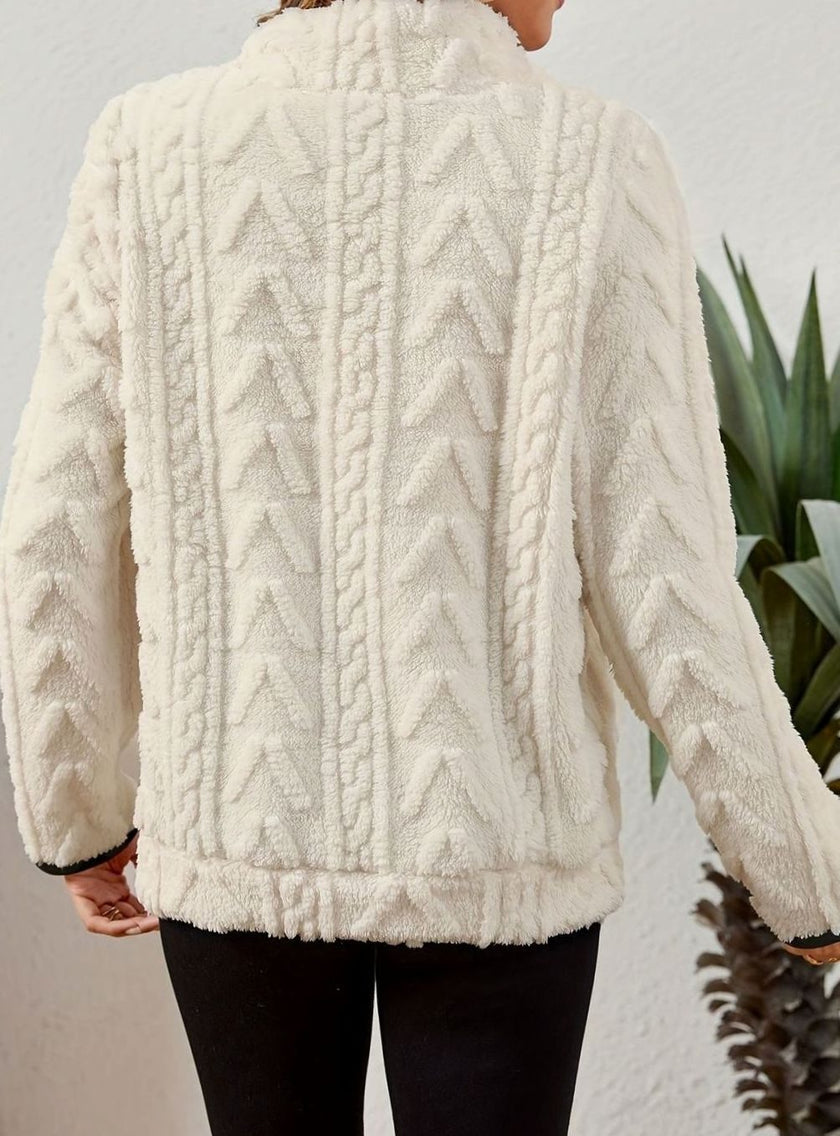 Penelope | Women's Plush Half-Zip Kangaroo Pocket Pullover Sweater with Fleece for Layering