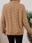 Penelope | Women's Plush Half-Zip Kangaroo Pocket Pullover Sweater with Fleece for Layering