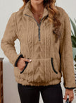 Penelope | Women's Plush Half-Zip Kangaroo Pocket Pullover Sweater with Fleece for Layering
