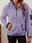 Penelope | Women's Plush Half-Zip Kangaroo Pocket Pullover Sweater with Fleece for Layering