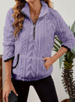 Penelope | Women's Plush Half-Zip Kangaroo Pocket Pullover Sweater with Fleece for Layering