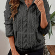 Penelope | Women's Plush Half-Zip Kangaroo Pocket Pullover Sweater with Fleece for Layering