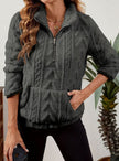 Penelope | Women's Plush Half-Zip Kangaroo Pocket Pullover Sweater with Fleece for Layering