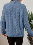 Penelope | Women's Plush Half-Zip Kangaroo Pocket Pullover Sweater with Fleece for Layering