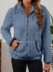 Penelope | Women's Plush Half-Zip Kangaroo Pocket Pullover Sweater with Fleece for Layering